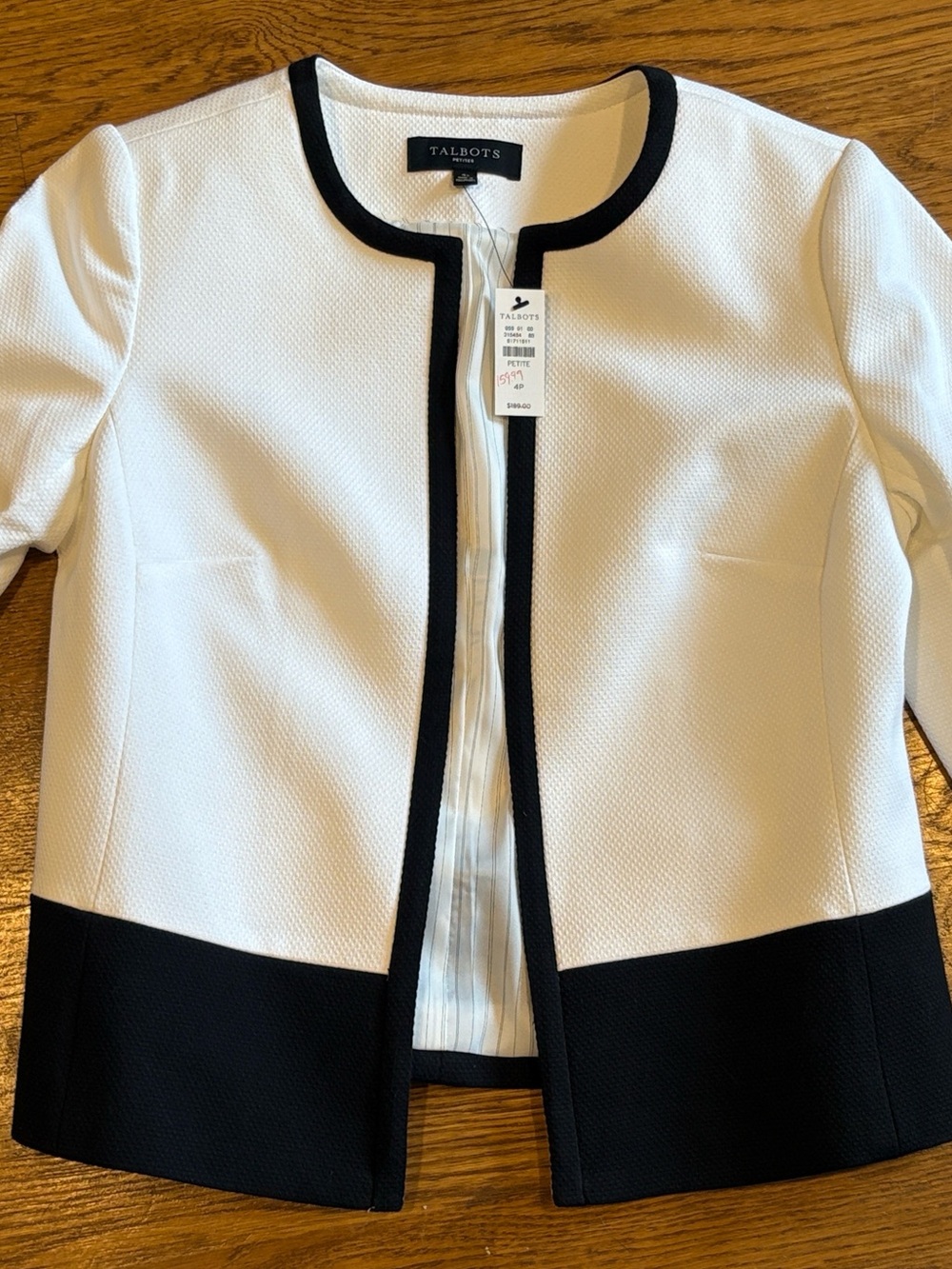 NWT Talbots Textured Color-block Jacket - Picture 2 of 14